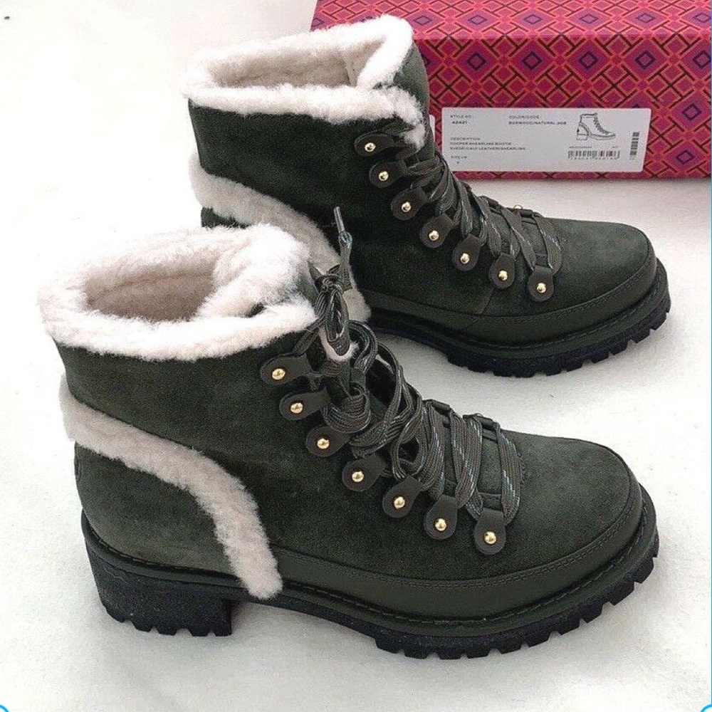 Tory Burch green boots
